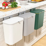 9L Wall Mounted Trash Can with Slide Lid for Kitchen & Bathroom