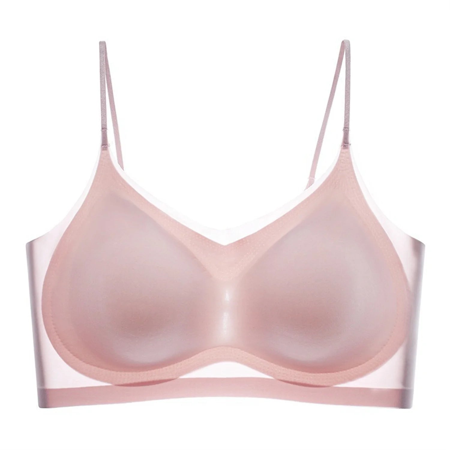 Soutien-gorge ultra-fin respirant en soie glacée sans coutures