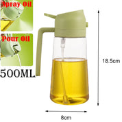 2-in-1 Olive Oil Spray & Pour Dispenser with Ergonomic Handle