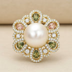 Faux Pearl Flower Brooch – alternate view 2