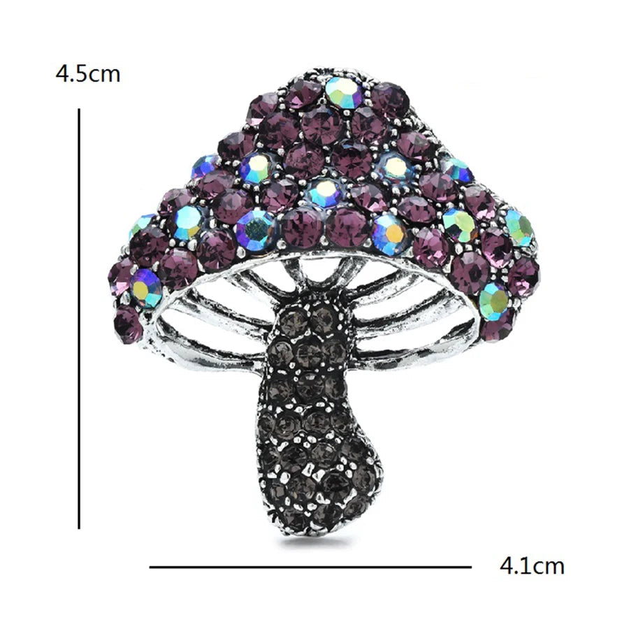 Crystal Mushroom Brooch – alternate view 2
