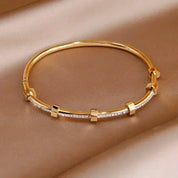Elegant Cubic Zirconia Bangles for Women in Gold and Silver