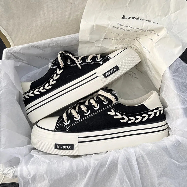 Women's Canvas Platform Sneakers