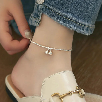 Classic Tibetan Silver Small Bell Charm Anklet