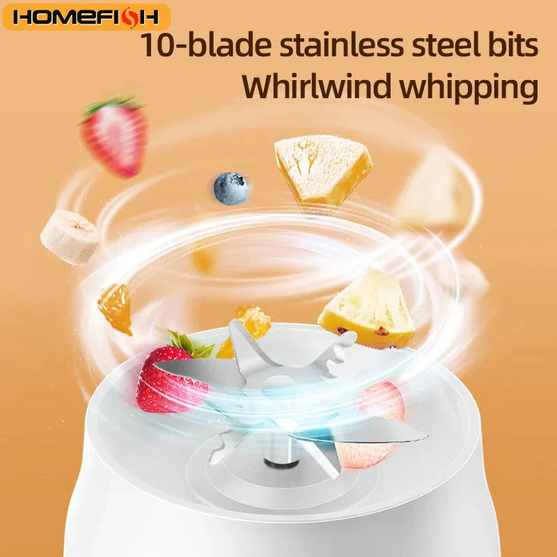 500ML Portable Electric Blender 40W USB Rechargeable Juicer