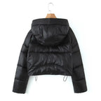 Chic Hooded Down Cotton Coat for Women - Winter Essential