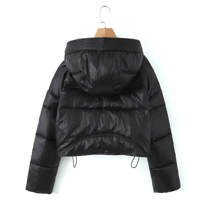 Chic Hooded Down Cotton Coat for Women - Winter Essential