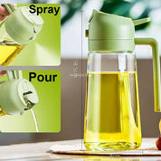 2-in-1 Olive Oil Spray & Pour Dispenser with Ergonomic Handle