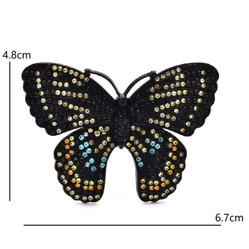 Enamel Crystal Butterfly Brooch – alternate view 3