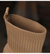 2024 Herbst Winter Gestrickte Kurze Stiefel Frauen
