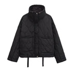 Chic Winter Stand Collar Loose Fit Women's Jacket