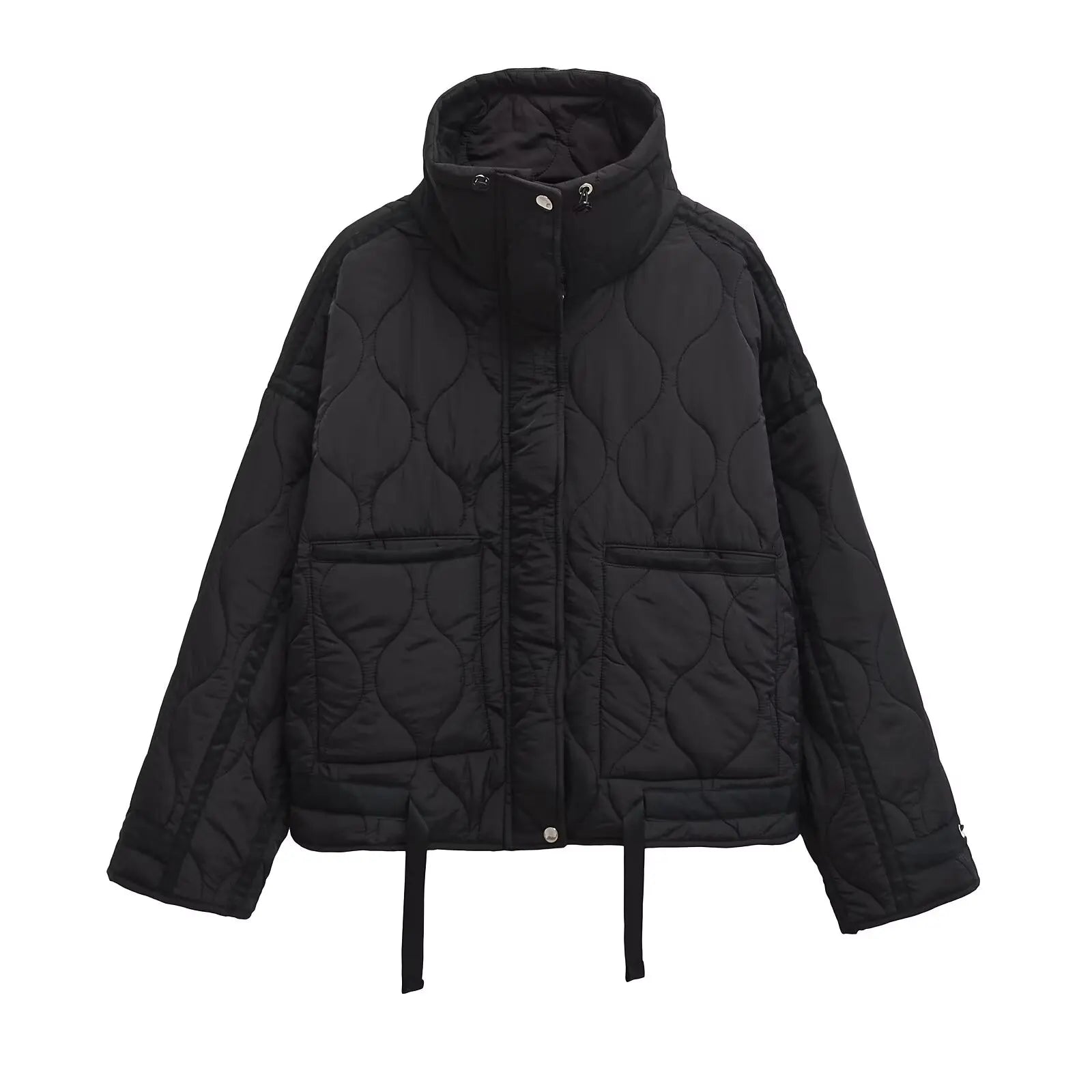 Chic Winter Stand Collar Loose Fit Women's Jacket