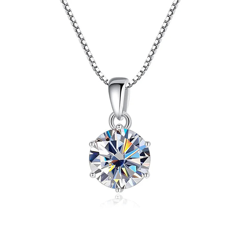 Luminous Moissanite Pendant Necklace - Affordable Luxury for Women