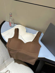 Ice Silk Seamless U-Back Bra with Fixed Cups