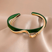 Elegant Geometric Metal Bangles for Women