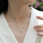 Radiant Moissanite Luxury Necklace - 18k Gold Plated Elegance