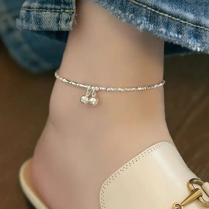 Classic Tibetan Silver Small Bell Charm Anklet