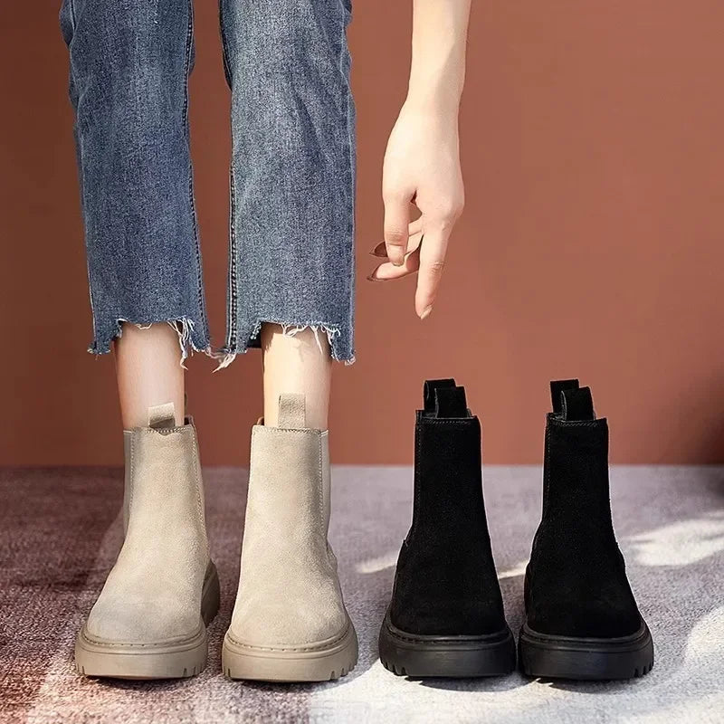 Women's Matte Finish Chelsea Boots - Autumn Winter Collection