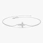 Exquisite 925 Sterling Silver Moissanite Cross Bracelet
