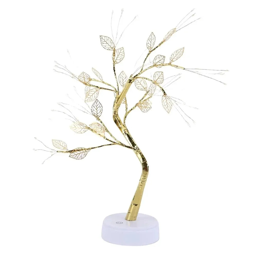 Enchanting LED Rose Leaf Table Lamp - USB Fairy Night Light