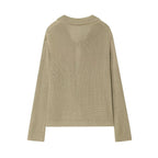 Chic Horn Button Knitted Cardigan for Women