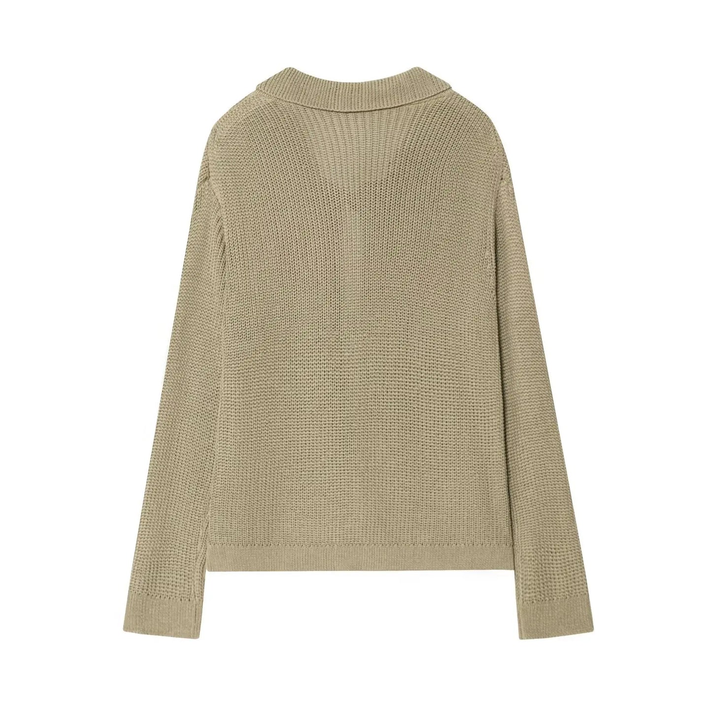 Chic Horn Button Knitted Cardigan for Women