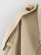Elite Women's Cropped Trench Coat with Belt - Spring Fashion 2025