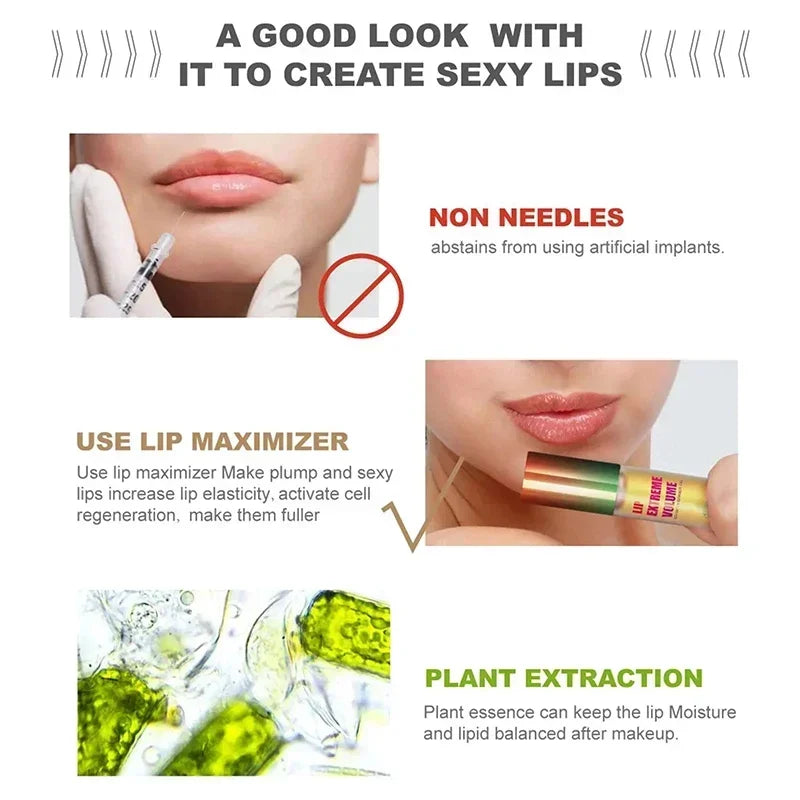 Lip Plump Serum Ätherisches Öl für Lippen Sofortiges Volumen