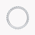 Exquisite Moissanite Eternity Band - 18k White Gold Luxury