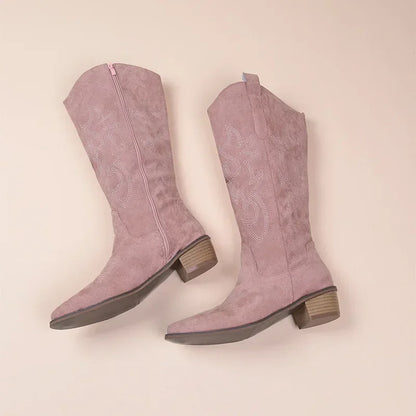 Elegant Embroidered Western Cowboy Boots for Women