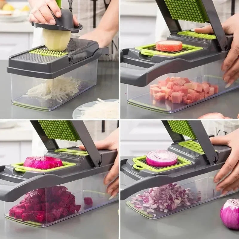 14-in-1 Multifunctional Vegetable Chopper & Slicer - Versatile Kitchen Tool for Effortless Meal Prep