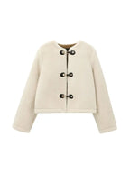 Luxurious Faux Fur Jacket with Toggle Closure