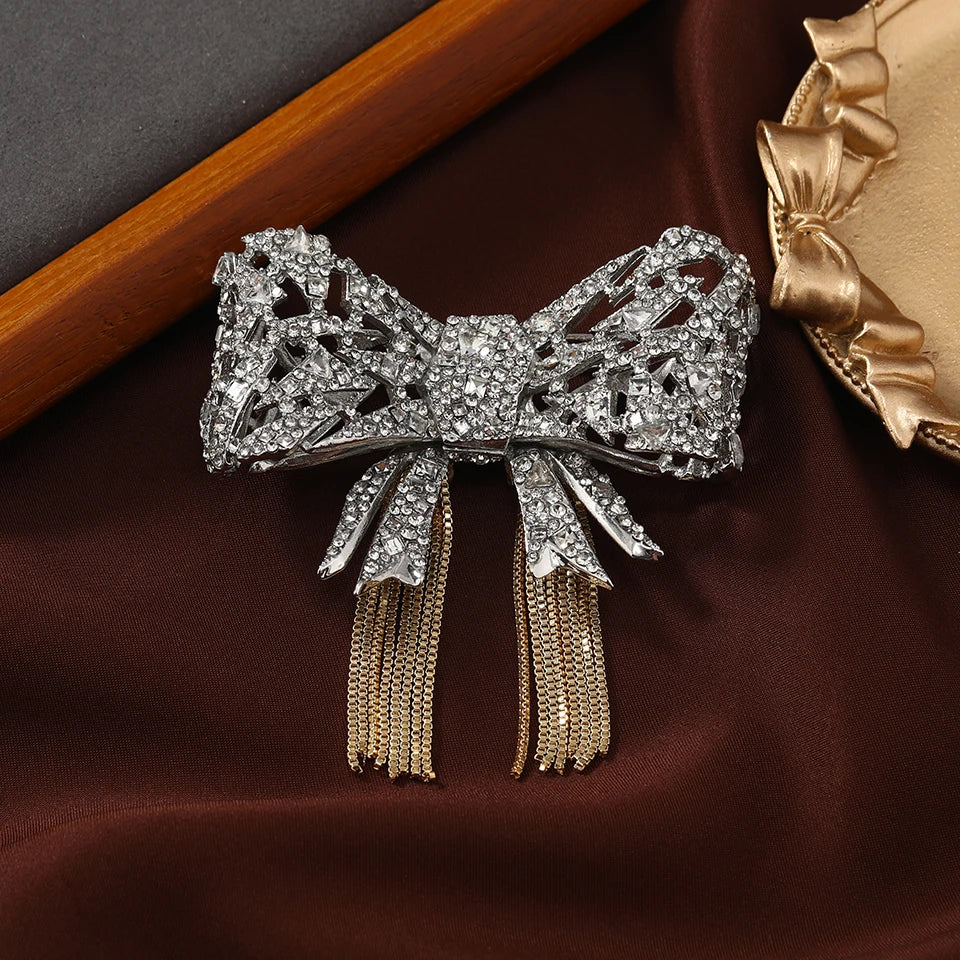 Vintage Tassel Bow Brooch – alternate view 3