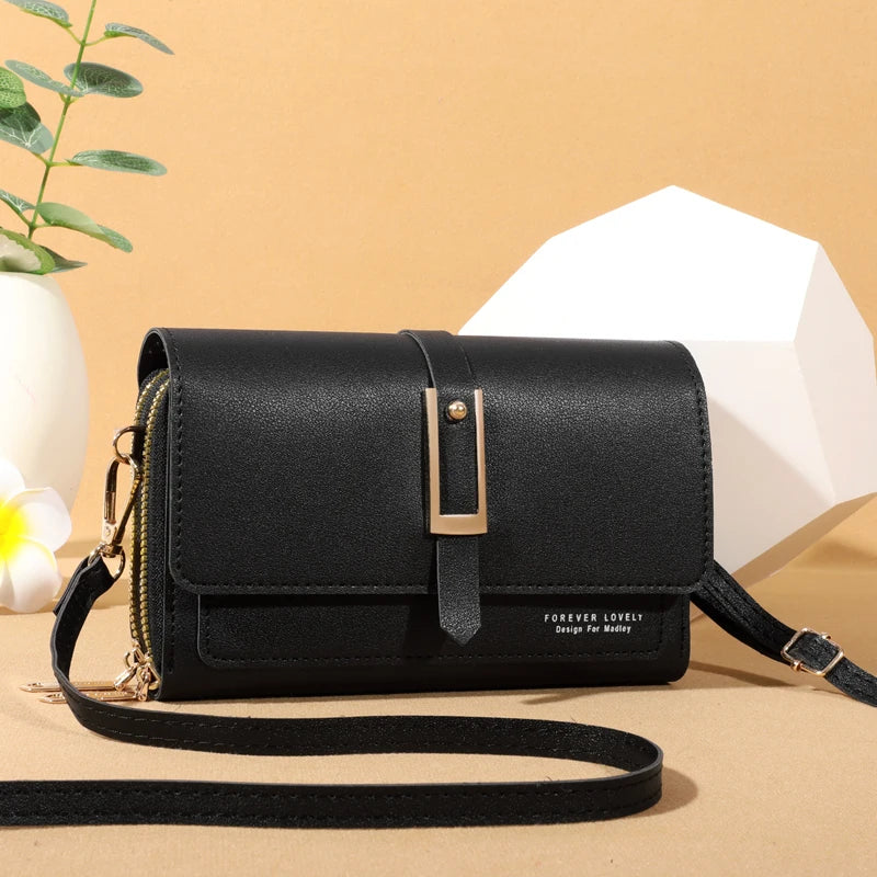 Sac bandoulière élégant pour femme - Porte-cartes et téléphone portable élégant