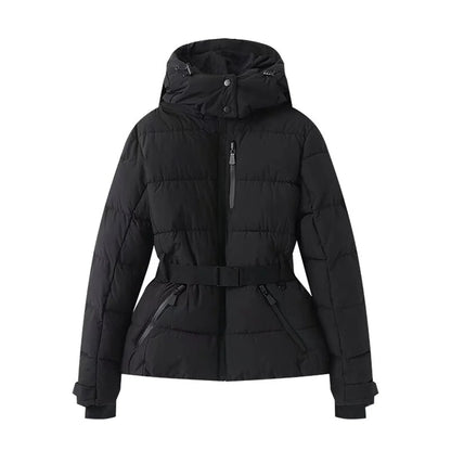 Women's Warm Skiing Hooded Slim Fit Jacket