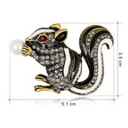 Crystal Squirrel Brooch – alternate view 3