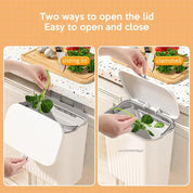 9L Wall Mounted Trash Can with Slide Lid for Kitchen & Bathroom