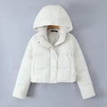 Chic Hooded Down Cotton Coat for Women - Winter Essential