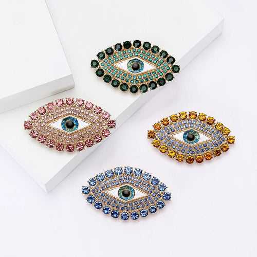 Crystal Evil Eye Brooch – alternate view 2