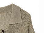 Chic Horn Button Knitted Cardigan for Women