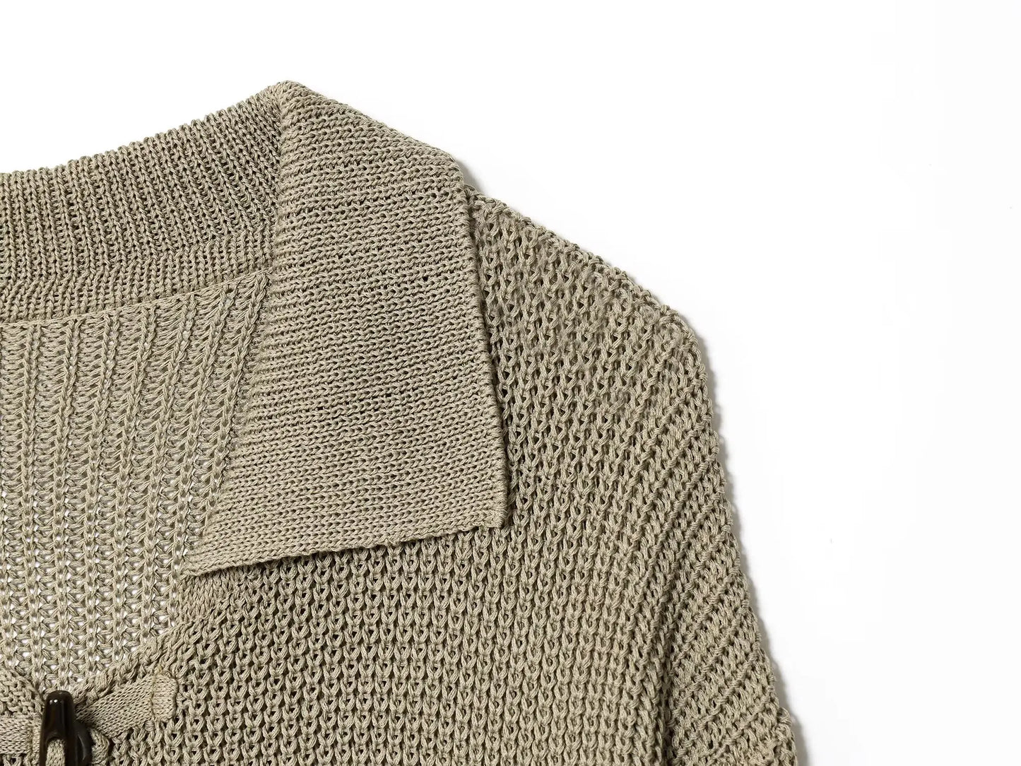 Chic Horn Button Knitted Cardigan for Women