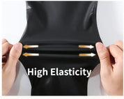 Schwarze Leggings aus Kunstleder für Damen