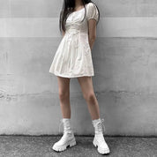 Women's Fleece Lined Lace-up Mid-Calf Boots