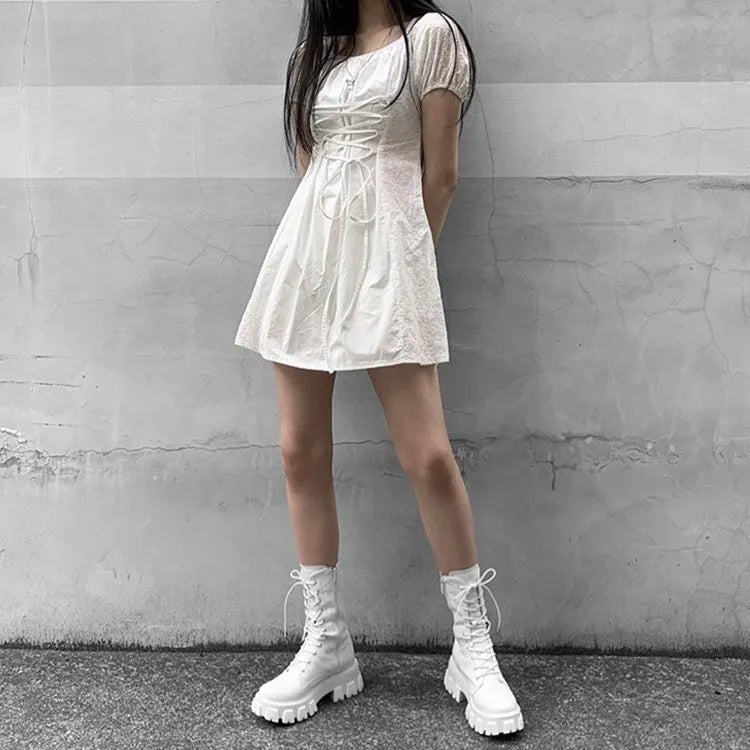 Women's Fleece Lined Lace-up Mid-Calf Boots