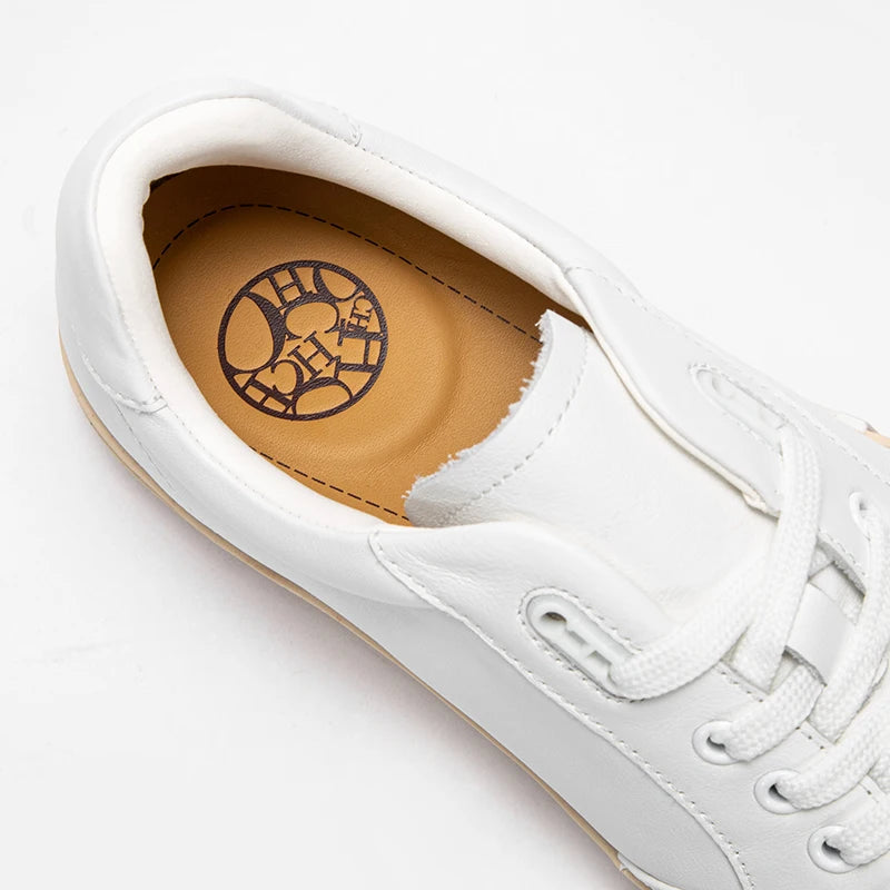 Women's Simple White Leather Comfort Shoes