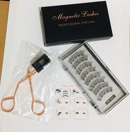 Magnetic Eyelashes Curler Set - 4 Pairs with Applicator