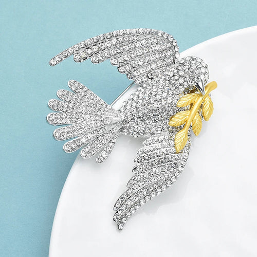 Crystal Peace Dove Brooch – alternate view 2