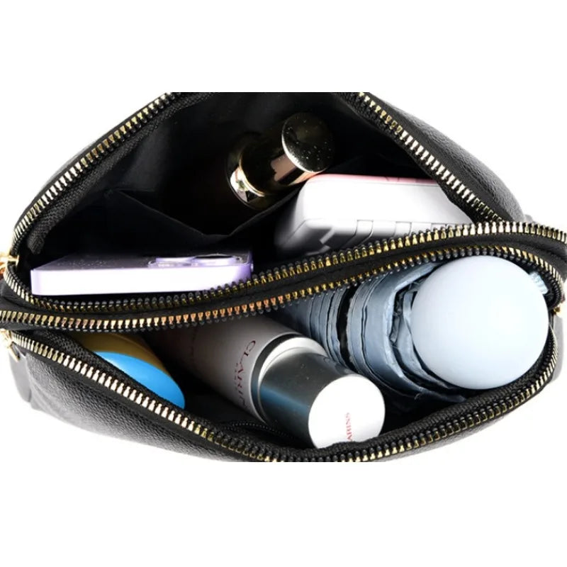 Sac à bandoulière de luxe en cuir véritable pour femme