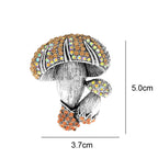 Crystal Double Mushroom Brooch – alternate view 3