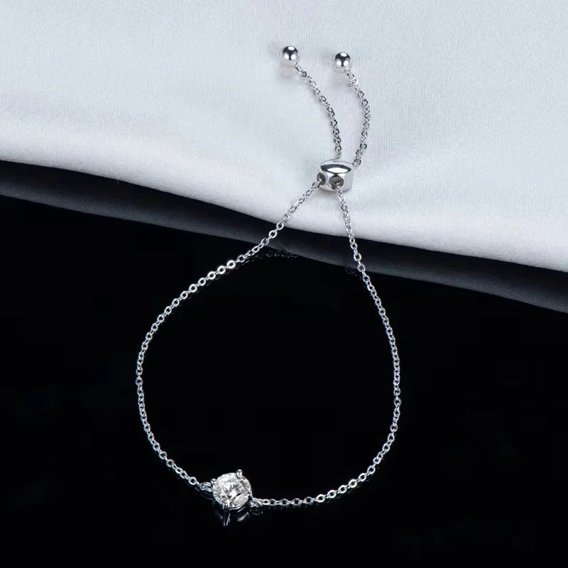 Exquisite 1 Carat Moissanite Bracelet in 925 Sterling Silver
